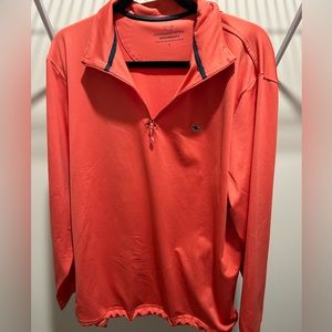 Coral Vineyard Vines Performance Pullover
